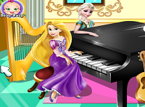 Elsa si Rapunzel Canta la Pian