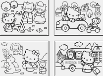 Hello Kitty Carte de Colorat