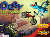 Oggy Cursa cu Bicicleta