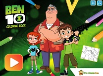 Ben 10 Carte de Colorat